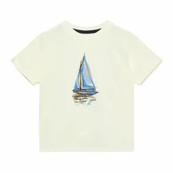 En Fant Drenge T-shirt i økologisk bomuld - Egret