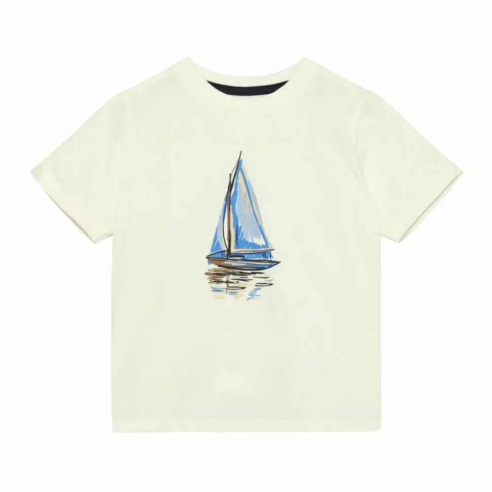 En Fant Drenge T-shirt i økologisk bomuld - Egret