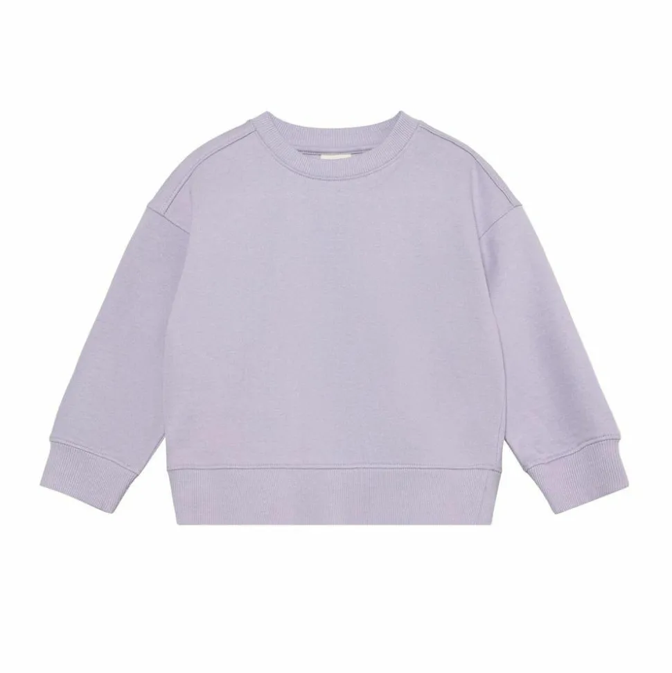 En Fant Pige Sweatshirt i økologisk bomuld - Purple Heather