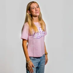 FirstGrade Naja Münster - Stop Hate Pige T-shirt - Lyserød