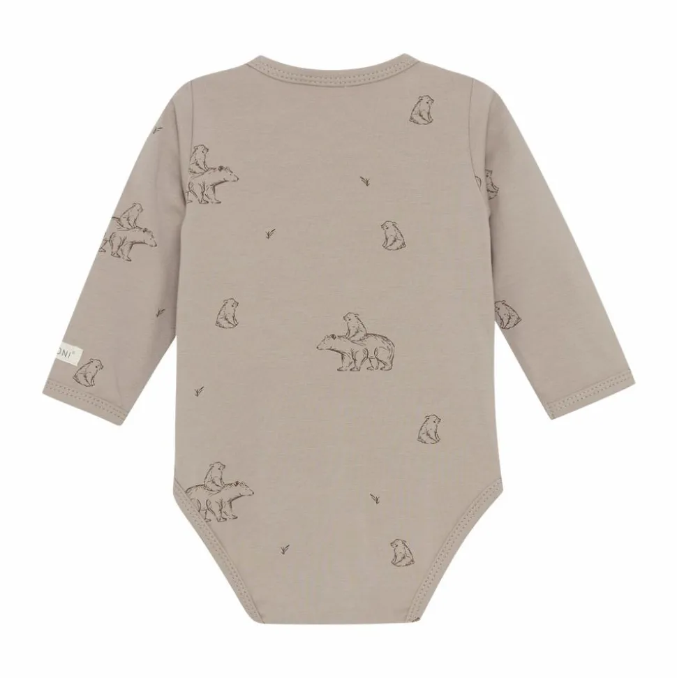Fixoni Baby Body i økologisk bomuld - Mocha Meringue
