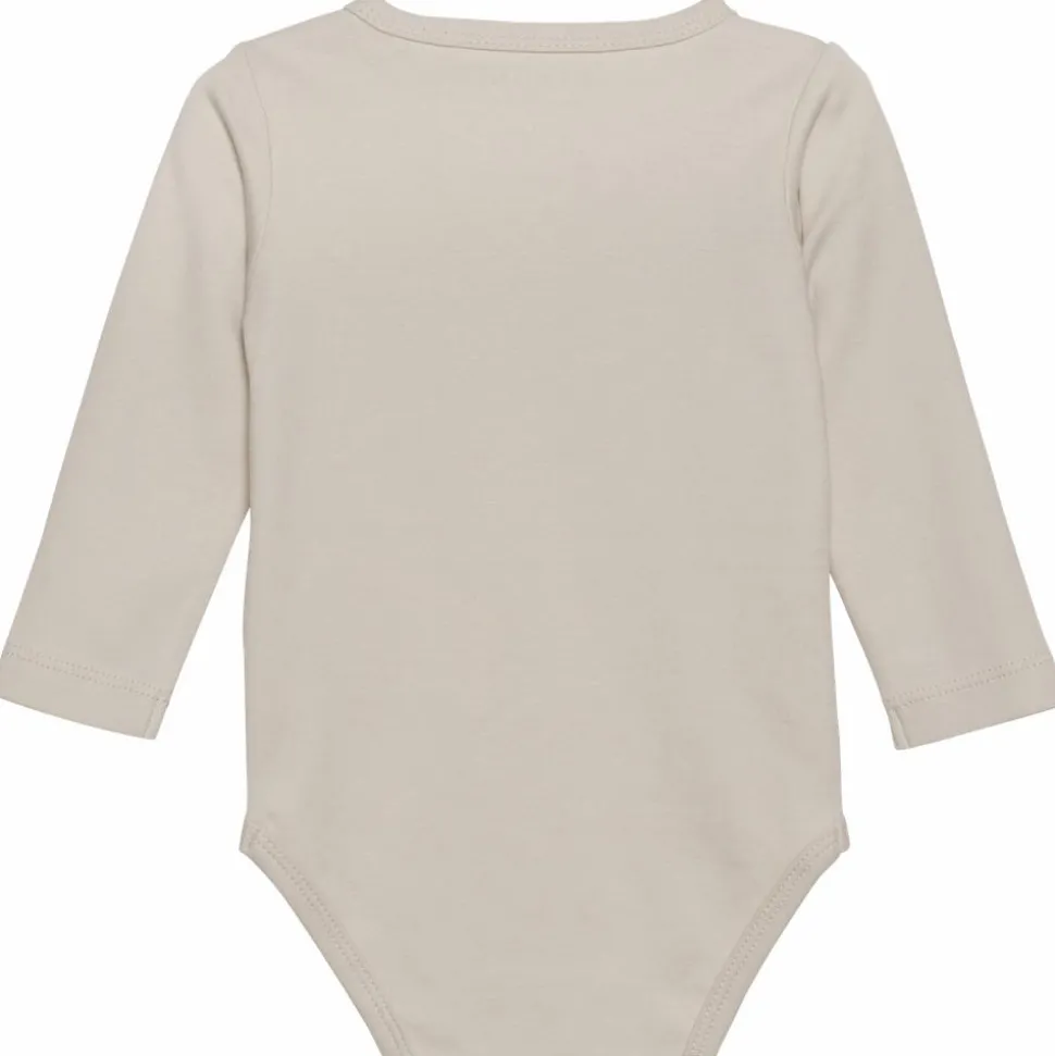 Fixoni Baby Body i økologisk bomuld - Oatmeal