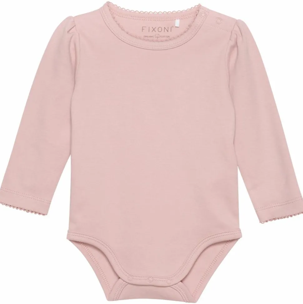 Fixoni Baby Body i økologisk bomuld - Misty Rose
