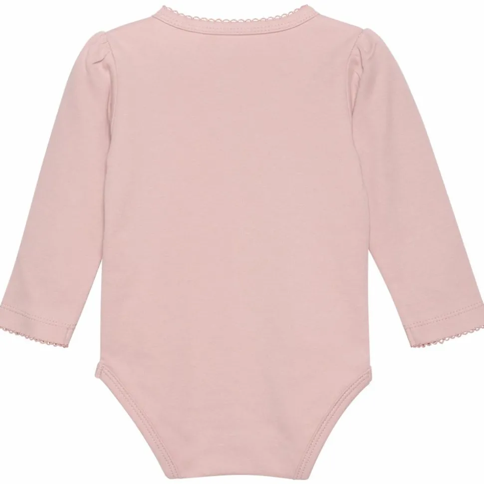 Fixoni Baby Body i økologisk bomuld - Misty Rose