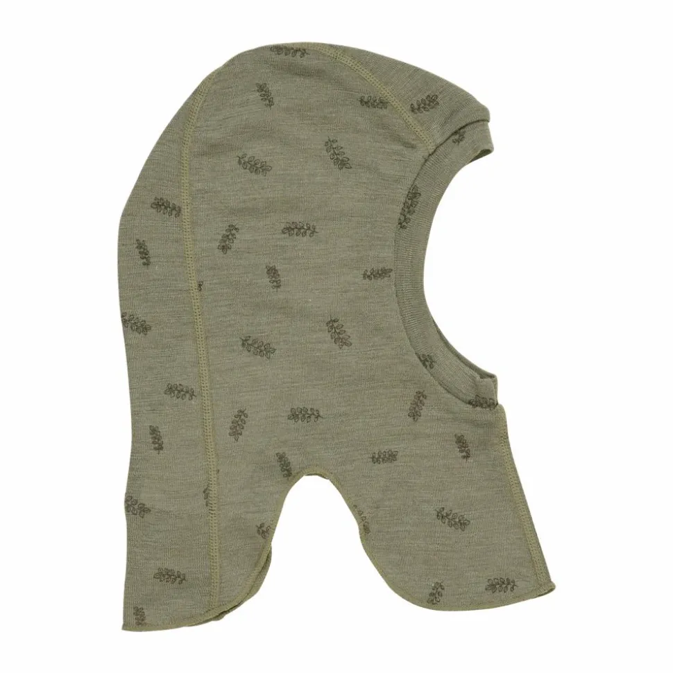 Fixoni Baby Elefanthue i uldmix - Deep Lichen Green
