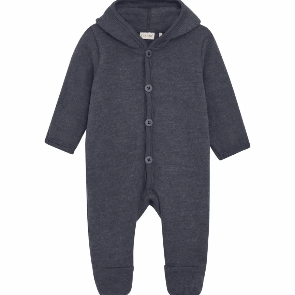 Fixoni Baby Heldragt i merinould - Odyssey Gray Melange