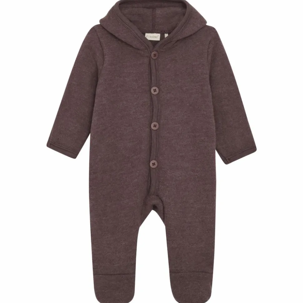 Fixoni Baby Heldragt i merinould - Huckleberry Melange