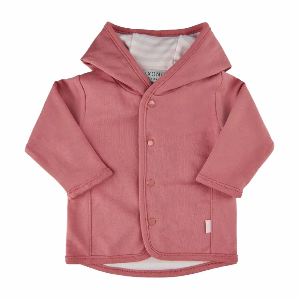 Fixoni Børne Cardigan i økologisk bomuld - Dusty Rose