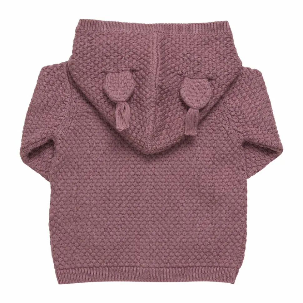 Fixoni Børne Cardigan i økologisk bomuld - Grape Shake