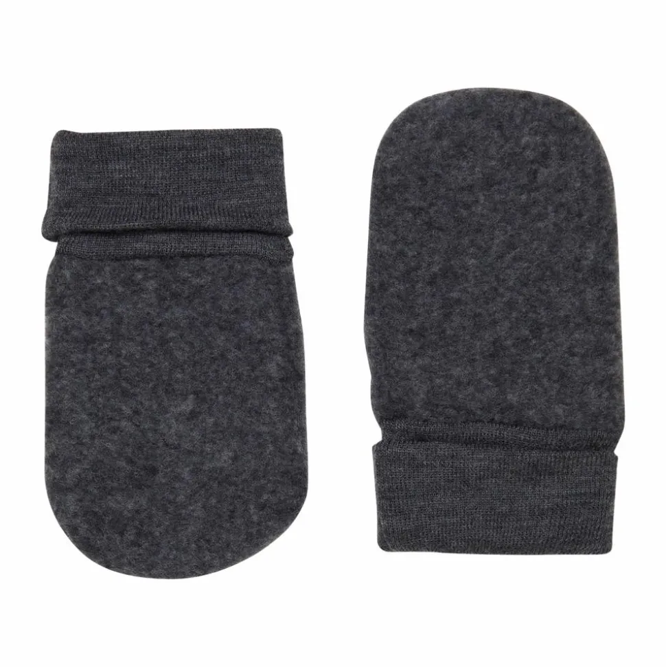 Fixoni Børne Vanter i merinould - Dark Grey Melange