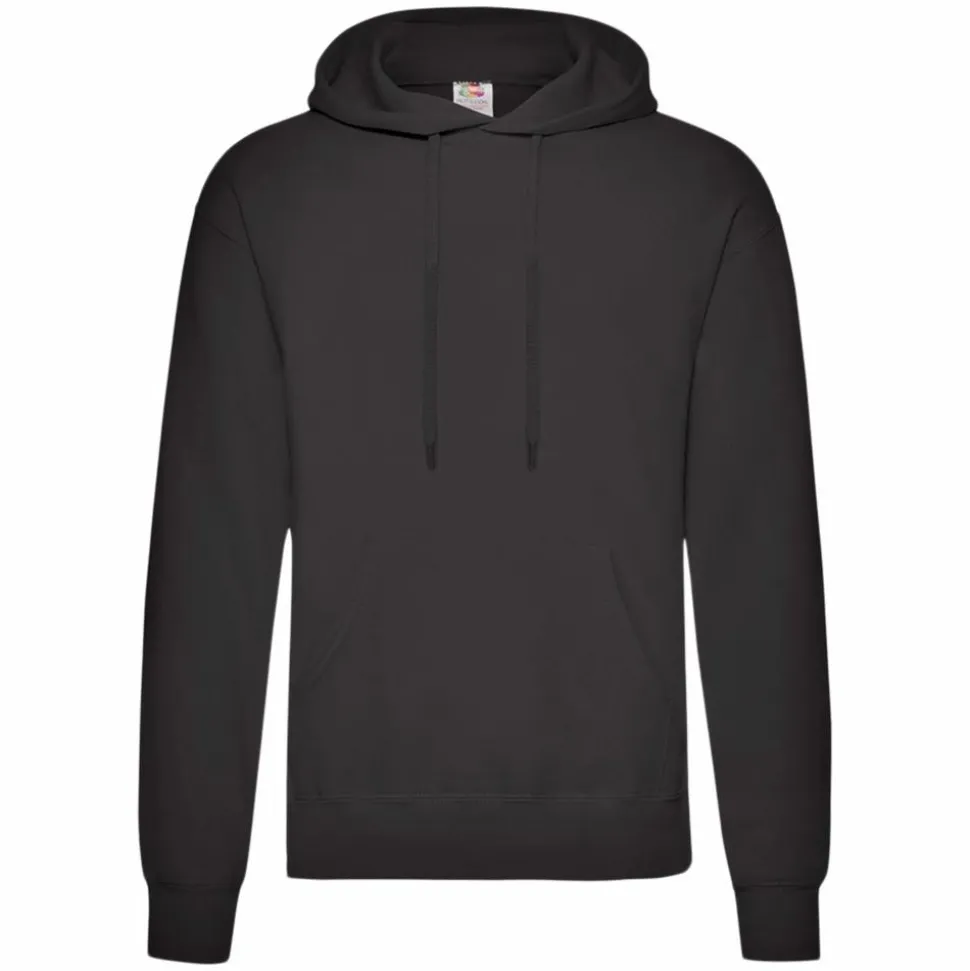 Fruit of the Loom Unisex Hættetrøje - Sort
