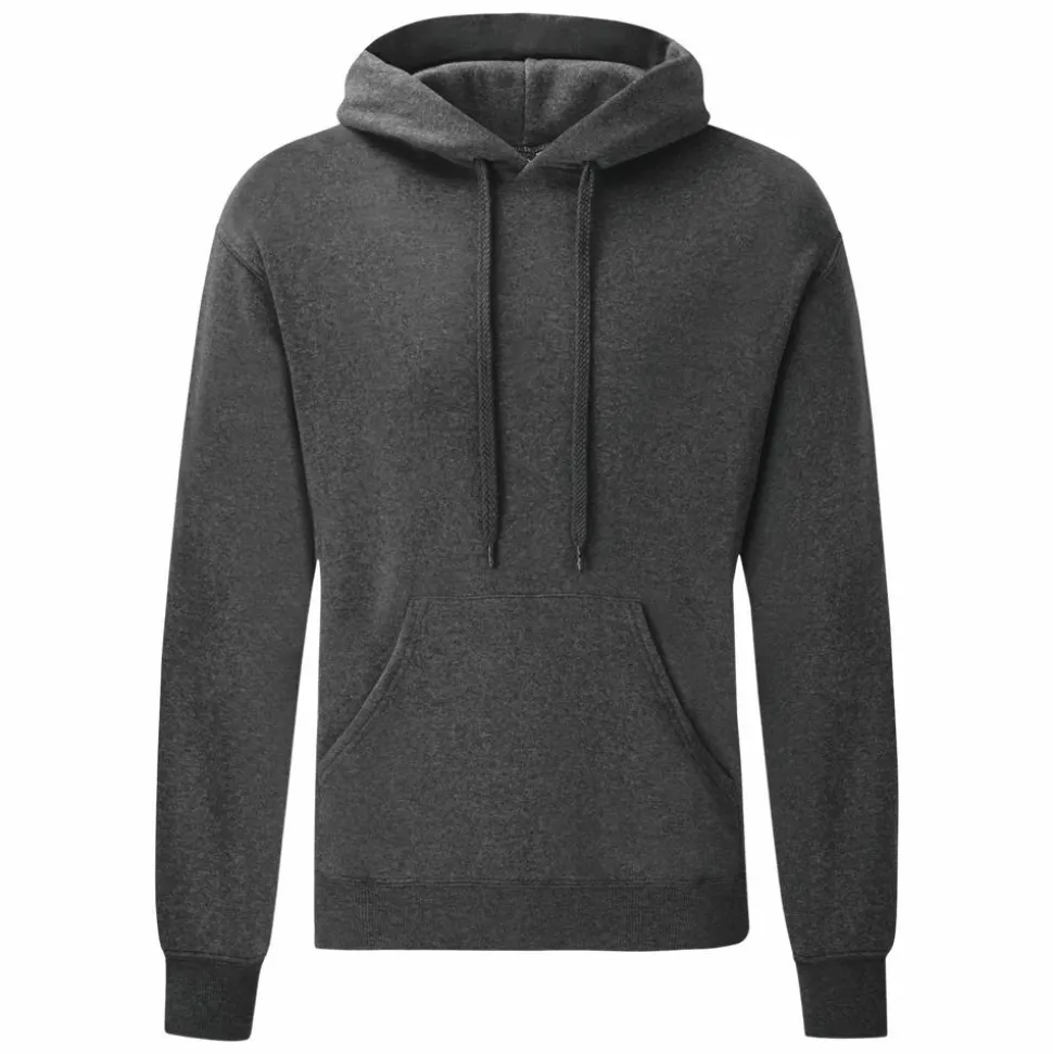 Fruit of the Loom Unisex Hættetrøje - Dark Heather Grey