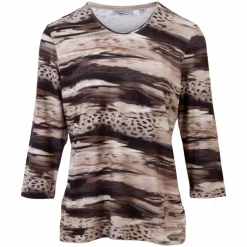Gabriella K. Dame Kortærmet bluse - Taupe
