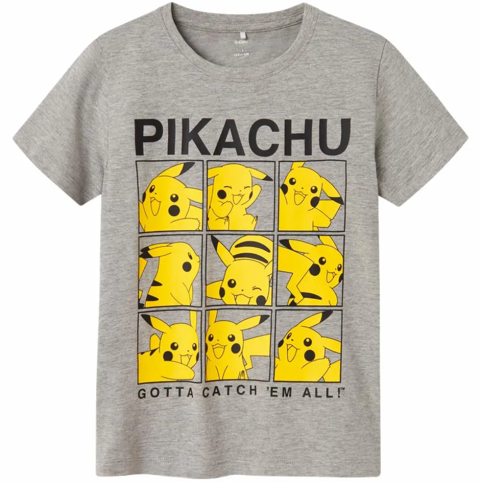 Guppy Alex Pokémon Pikachu Børne T-shirt - Grey Melange