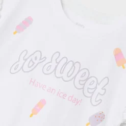 Guppy Hurry Pige T-shirt m. glimmer - Bright White