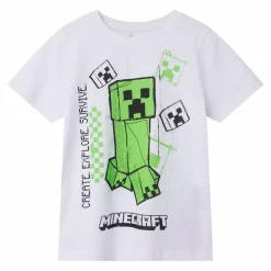 Guppy Minecraft Børne T-shirt - Bright White