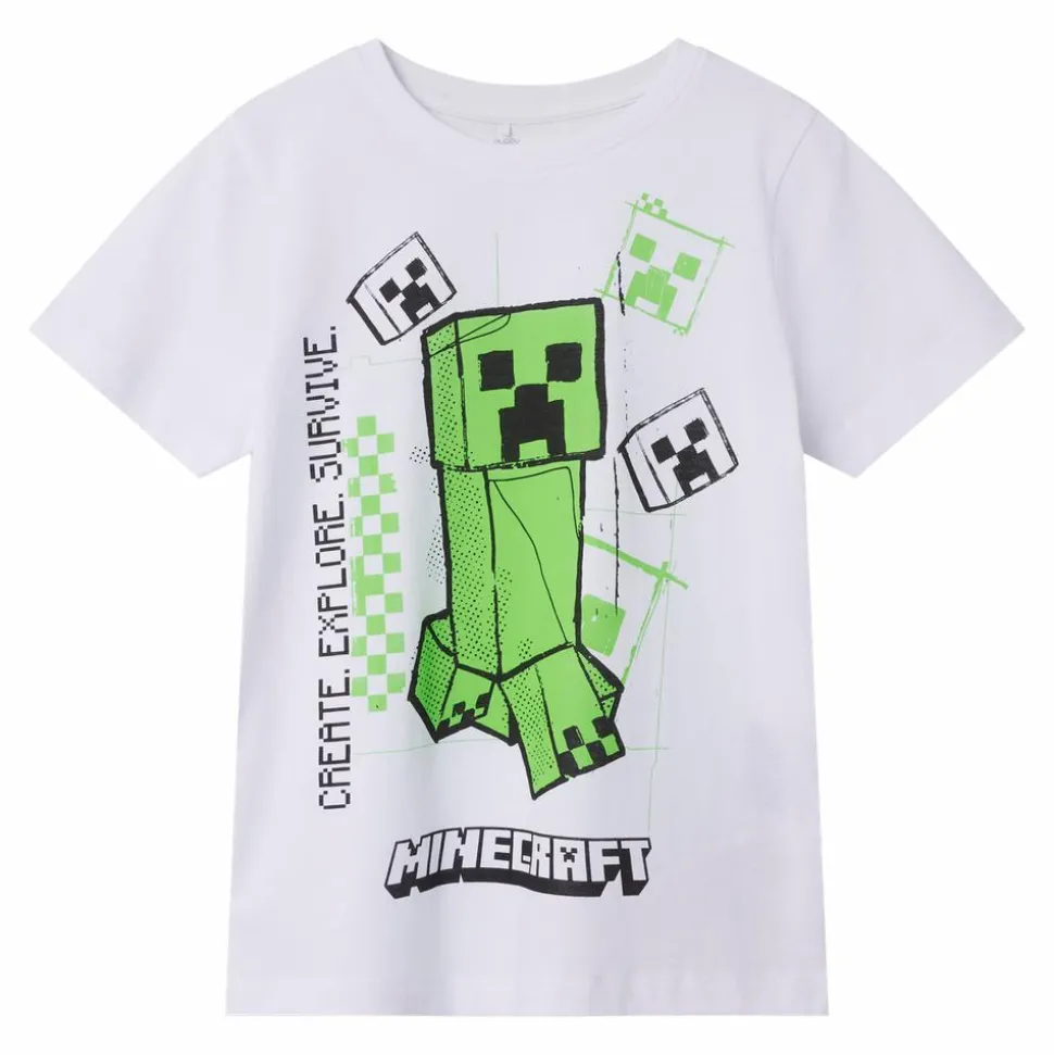 Guppy Minecraft Børne T-shirt - Bright White