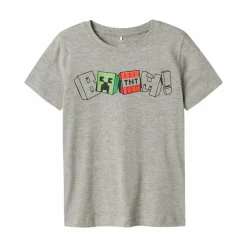 Guppy Minecraft Drenge T-shirt - Grey Melange