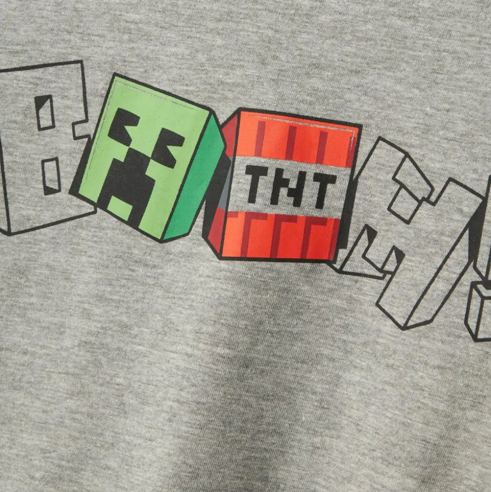 Guppy Minecraft Drenge T-shirt - Grey Melange