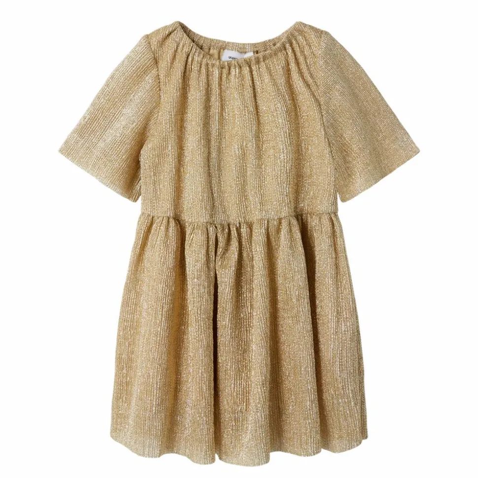 Guppy Ria Pige Kjole m. glimmer - Gold Colour