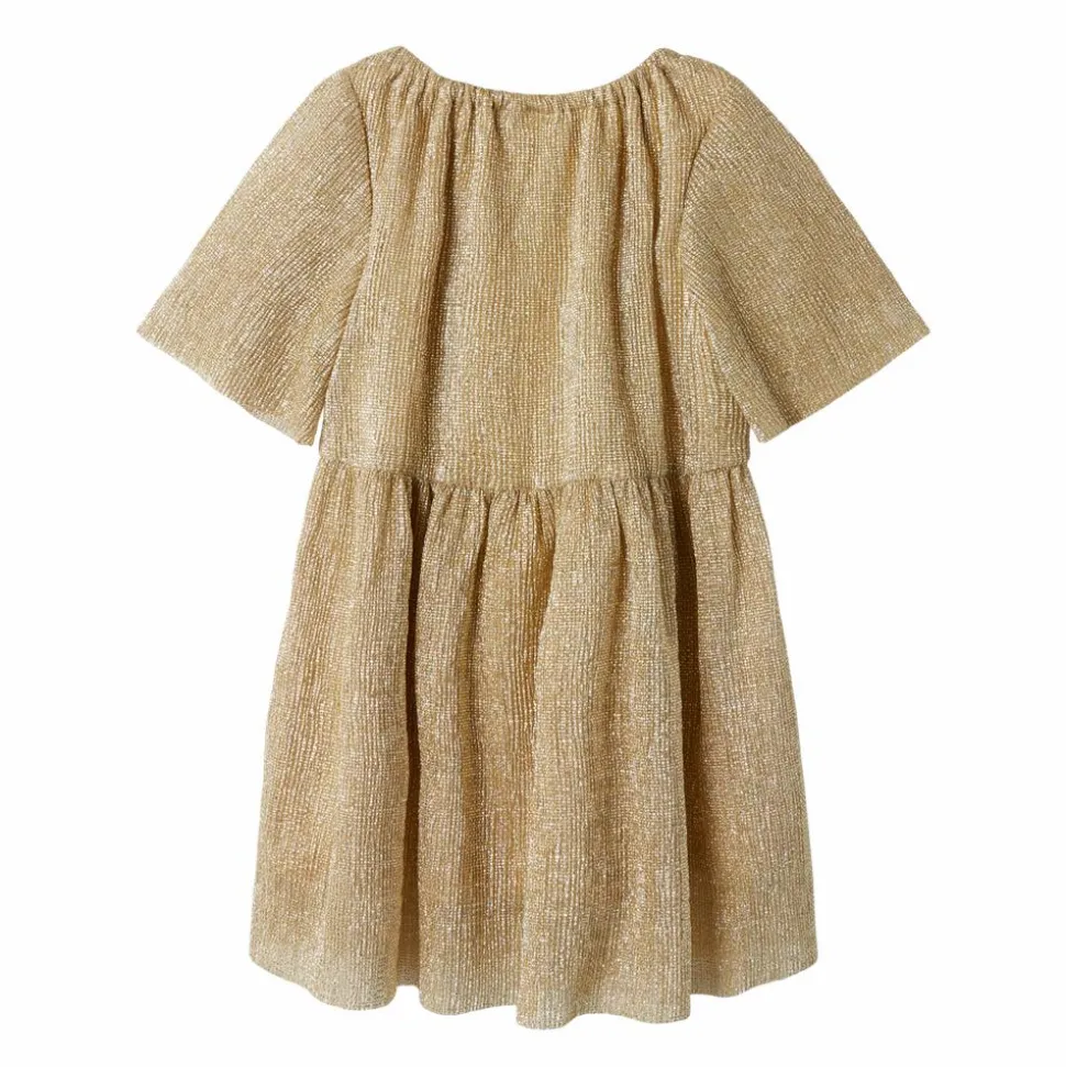Guppy Ria Pige Kjole m. glimmer - Gold Colour
