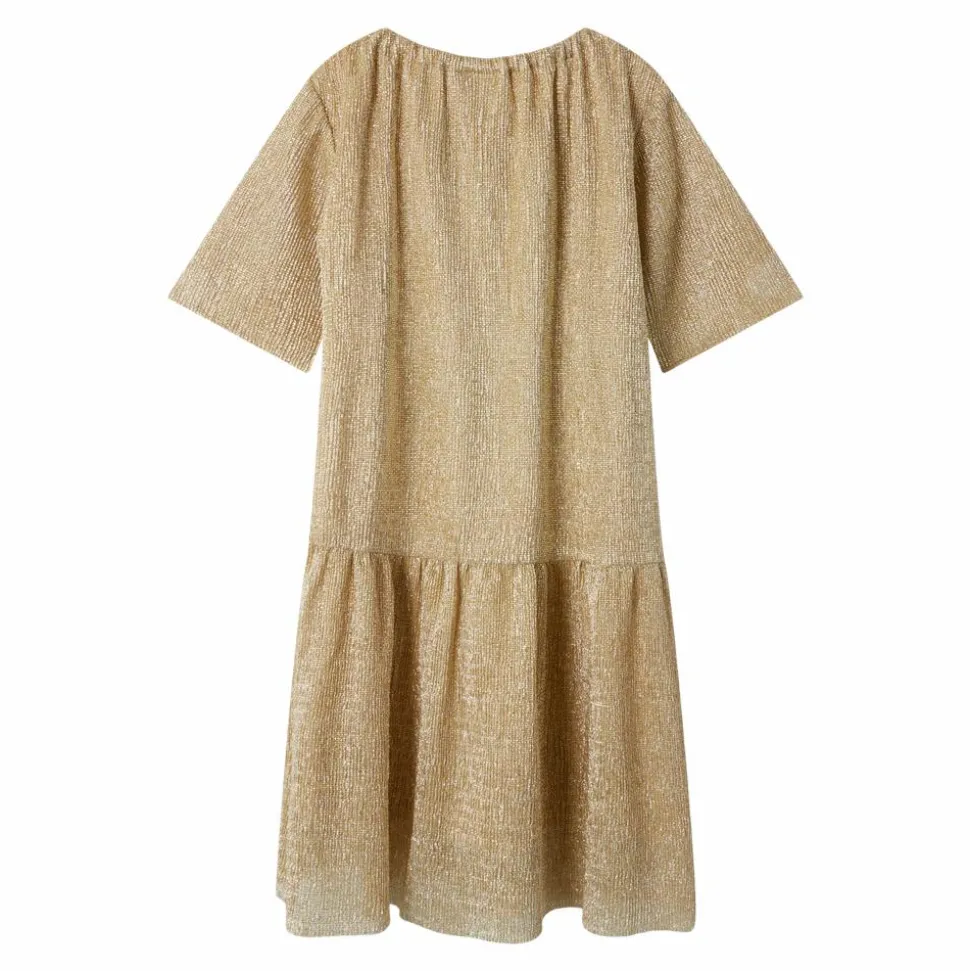 Guppy Ria Pige Kjole m. glimmer - Gold Colour
