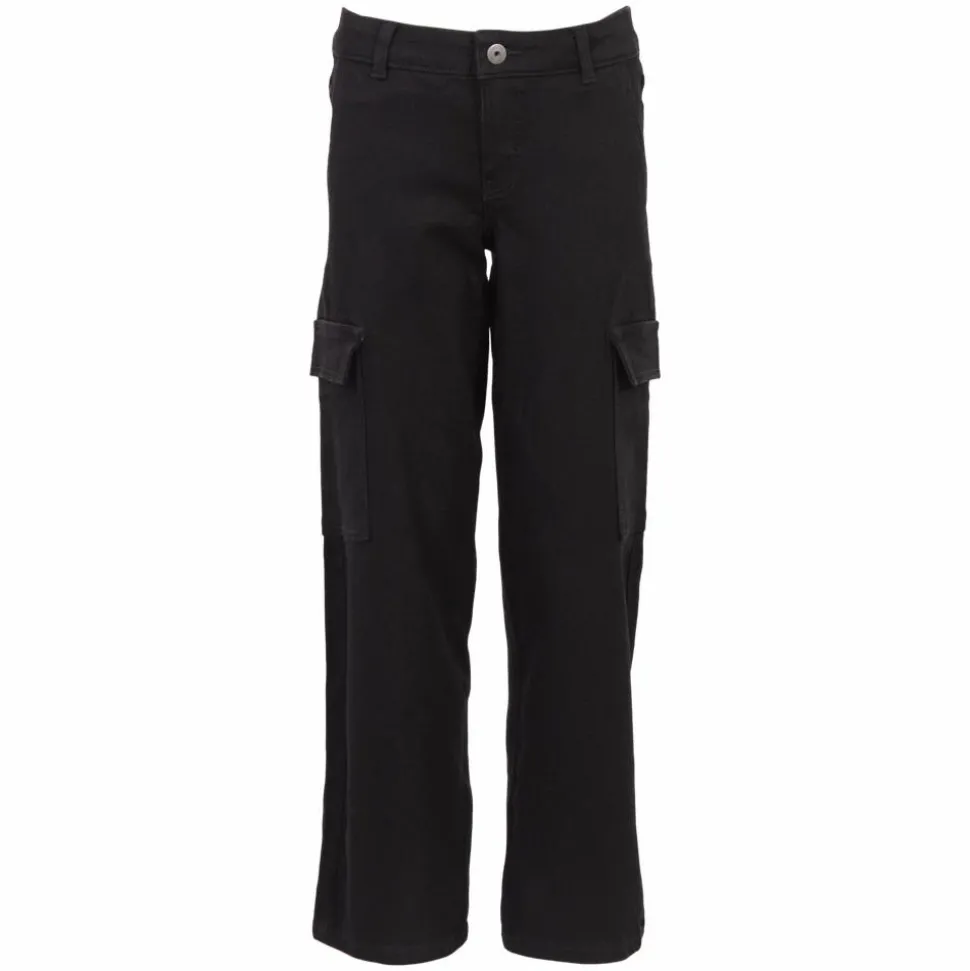 Guppy Rose Pige Cargobukser - Black Denim