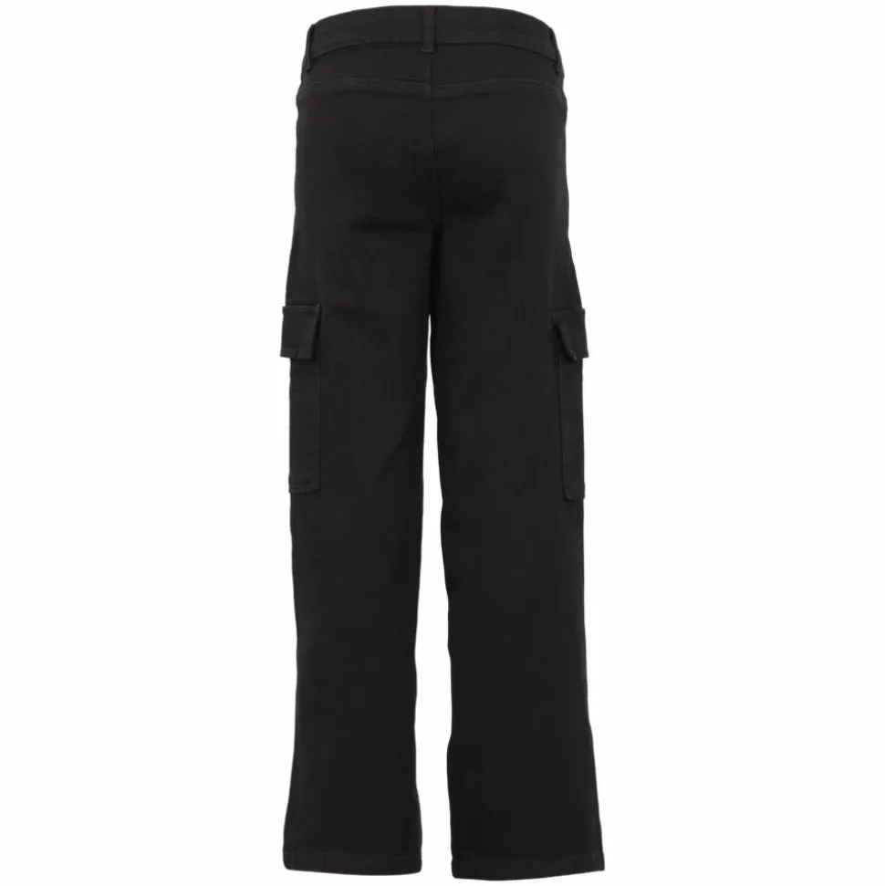 Guppy Rose Pige Cargobukser - Black Denim