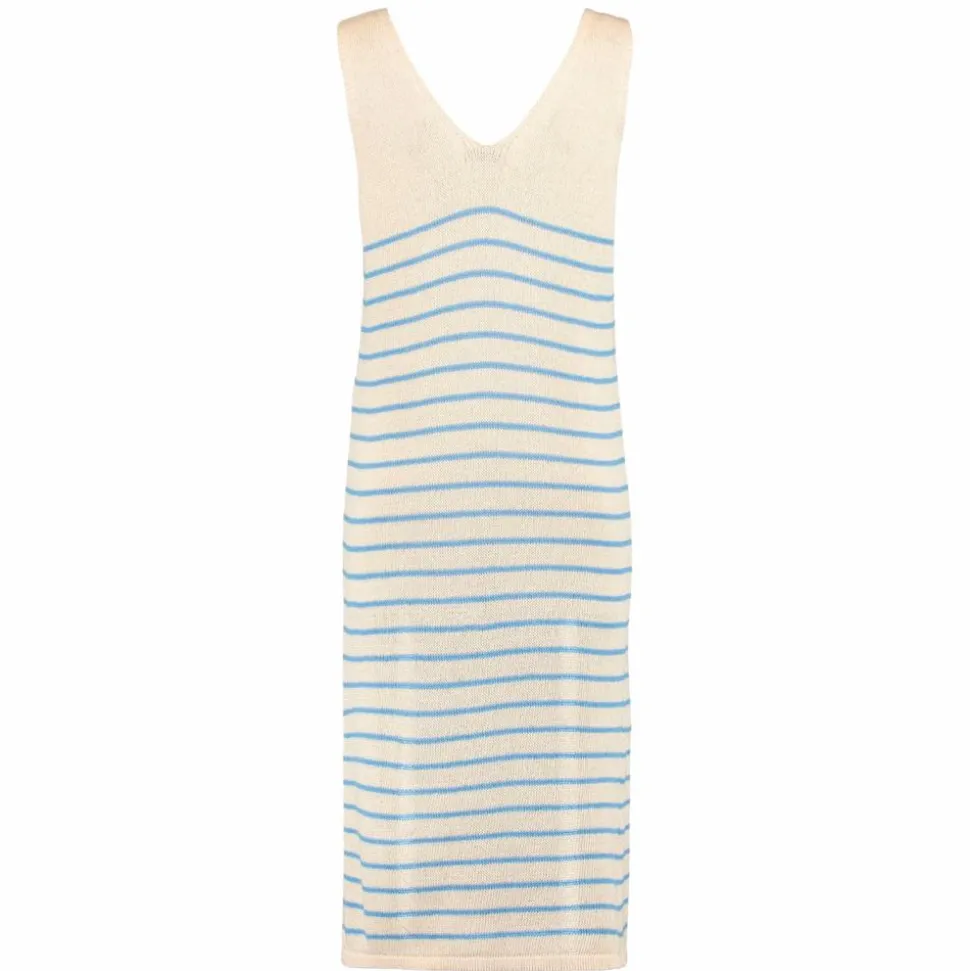 Hailys Dame Kjole - Beige Stripe