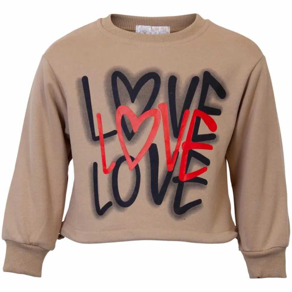 Happy Star Pige Sweatshirt - Beige