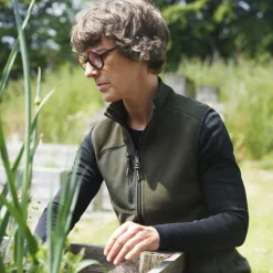 ID Bonded Dame Vest m. fleece - Oliven