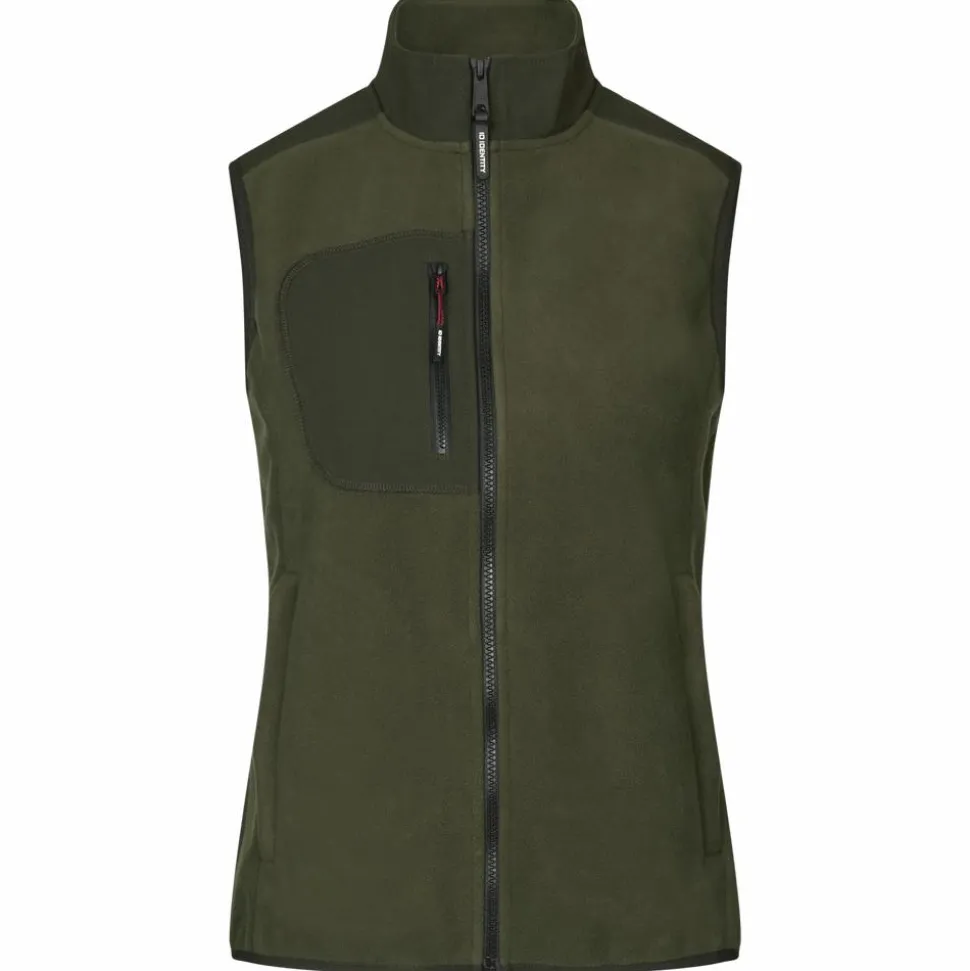 ID Bonded Dame Vest m. fleece - Oliven