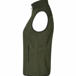 ID Bonded Dame Vest m. fleece - Oliven