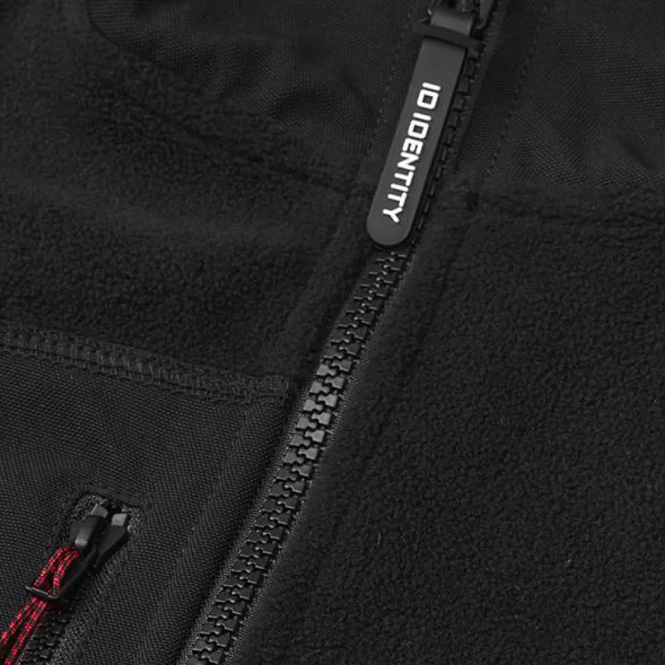 ID Bonded Herre Vest m. fleece - Sort