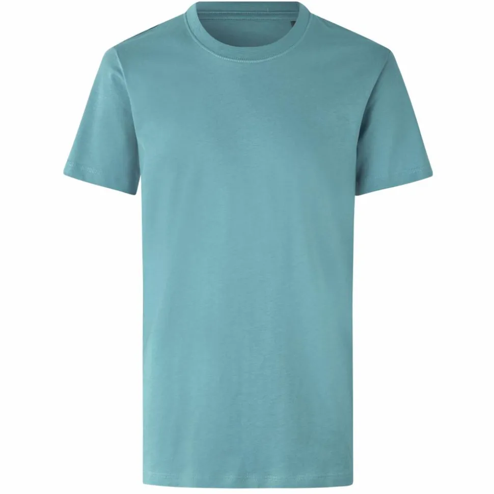 ID Børne T-shirt i økologisk bomuld - Støvet Aqua