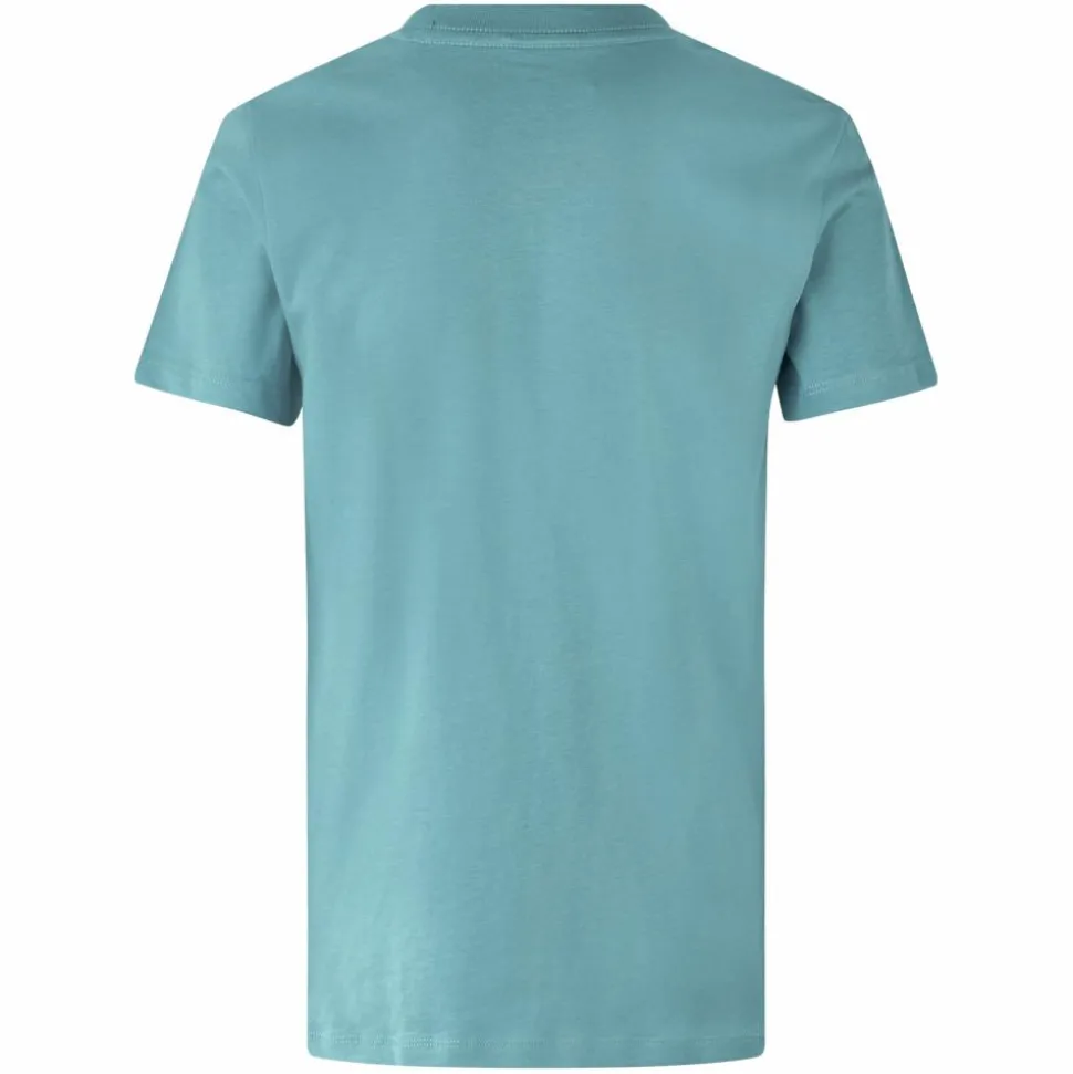 ID Børne T-shirt i økologisk bomuld - Støvet Aqua