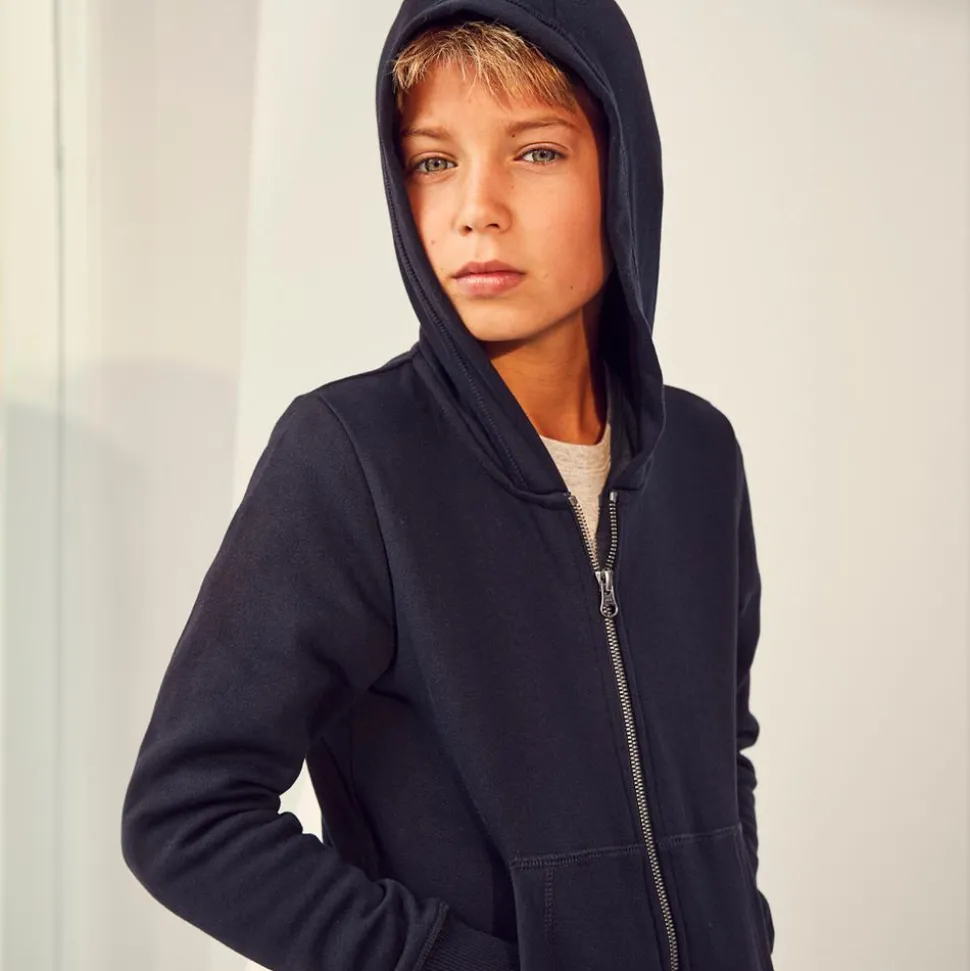 ID Core Zip Børne Hættetrøje - Navy