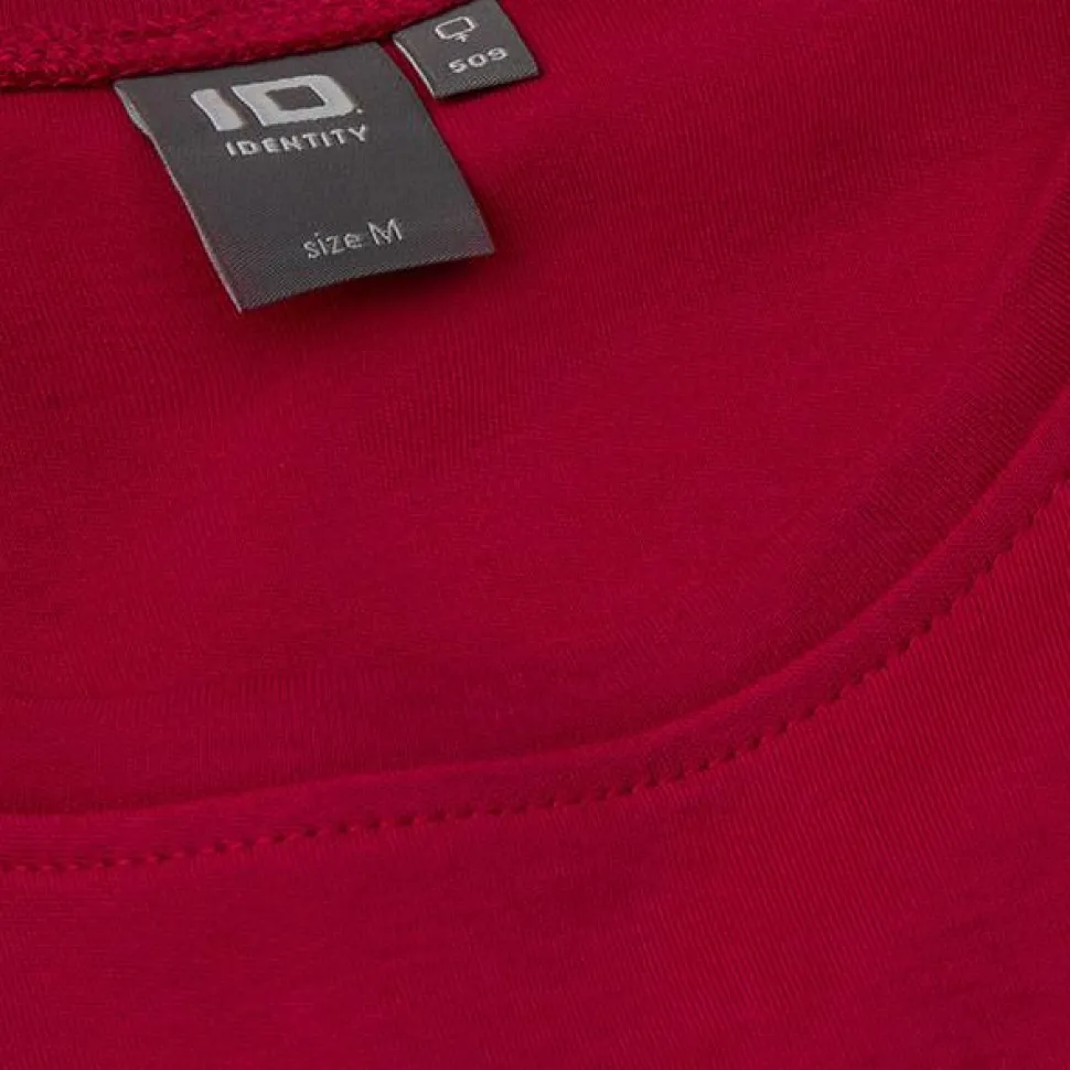 ID Interlock Dame Langærmet t-shirt - Rød