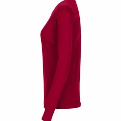 ID Interlock Dame Langærmet t-shirt - Rød