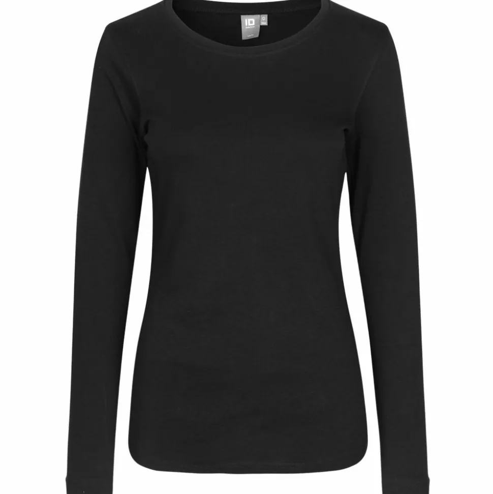 ID Interlock Dame Langærmet t-shirt - Sort