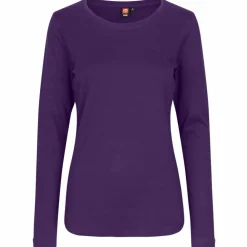 ID Interlock Dame Langærmet t-shirt - Lilla
