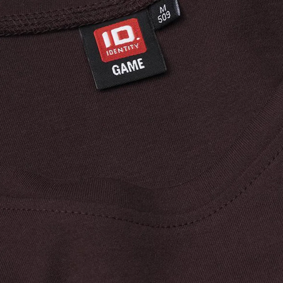 ID Interlock Dame Langærmet t-shirt - Mørk Bordeaux