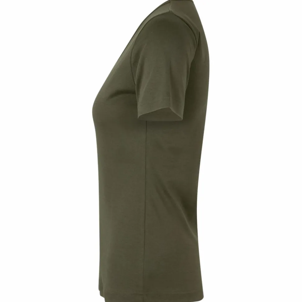 ID Interlock Dame T-shirt - Oliven