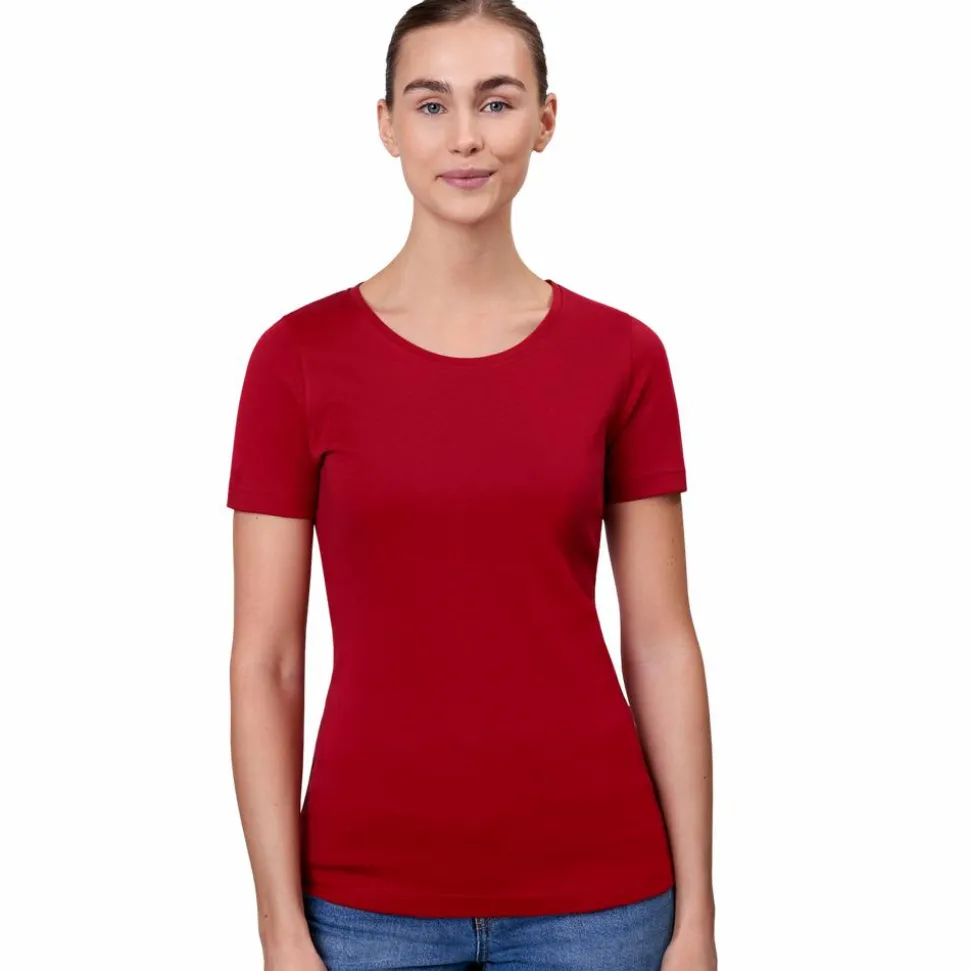 ID Interlock Dame T-shirt - Rød