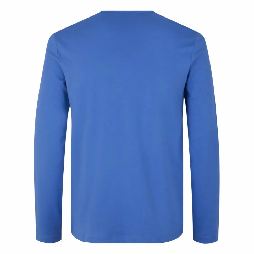 ID Interlock Herre Langærmet t-shirt - Azur