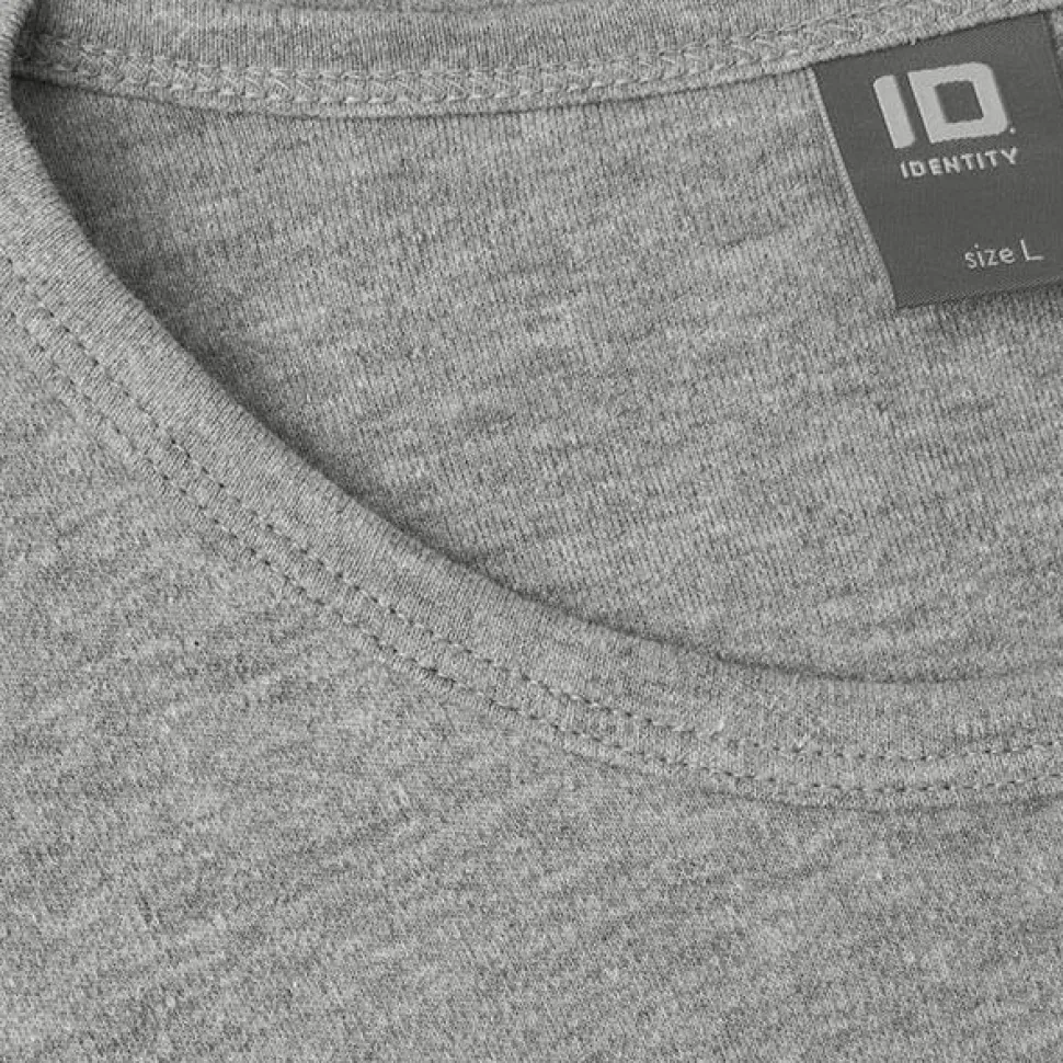 ID Interlock Herre Langærmet t-shirt - Grå Melange