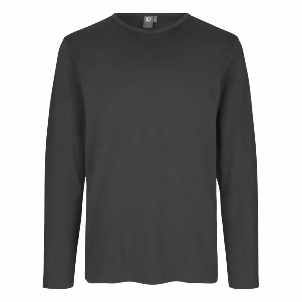 ID Interlock Herre Langærmet t-shirt - Koksgrå