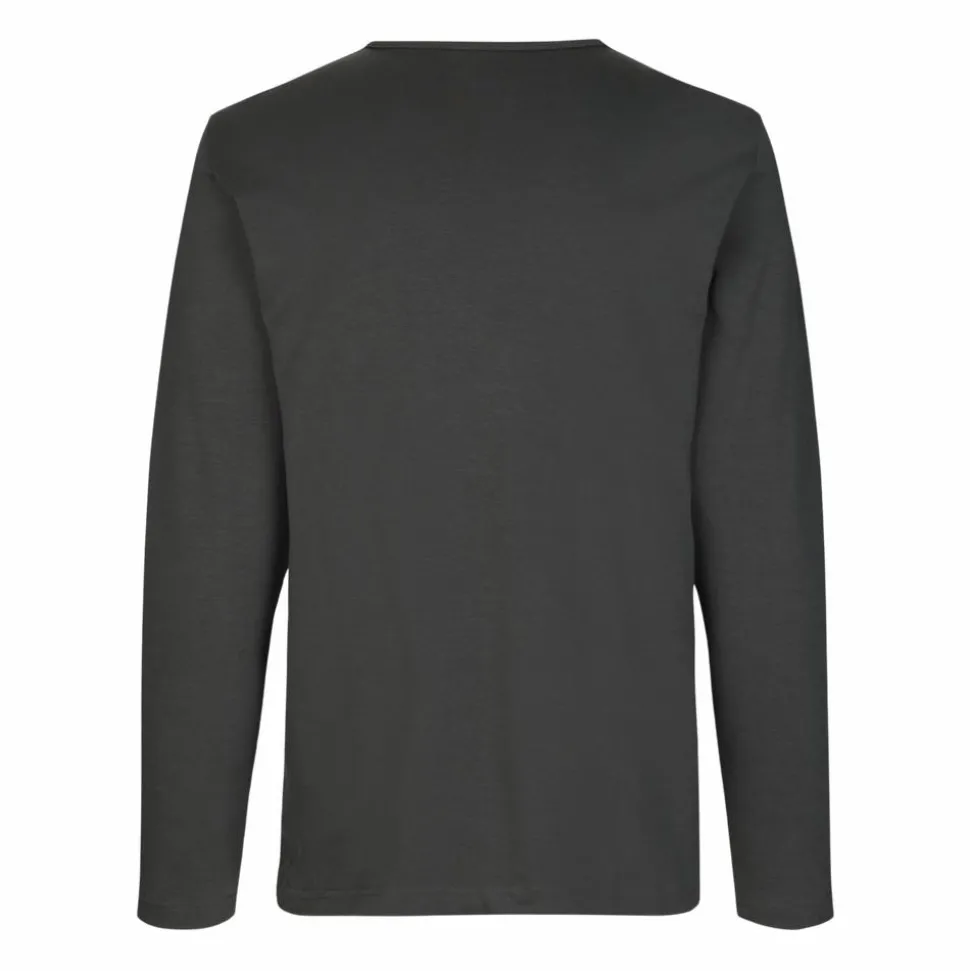 ID Interlock Herre Langærmet t-shirt - Koksgrå