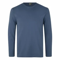 ID Interlock Herre Langærmet t-shirt - Indigo