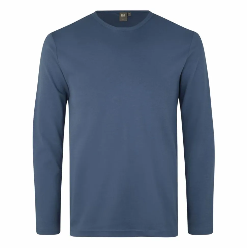 ID Interlock Herre Langærmet t-shirt - Indigo